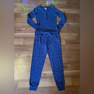 Jane and Bleeker Candy Cane Christmas Thermals size XS